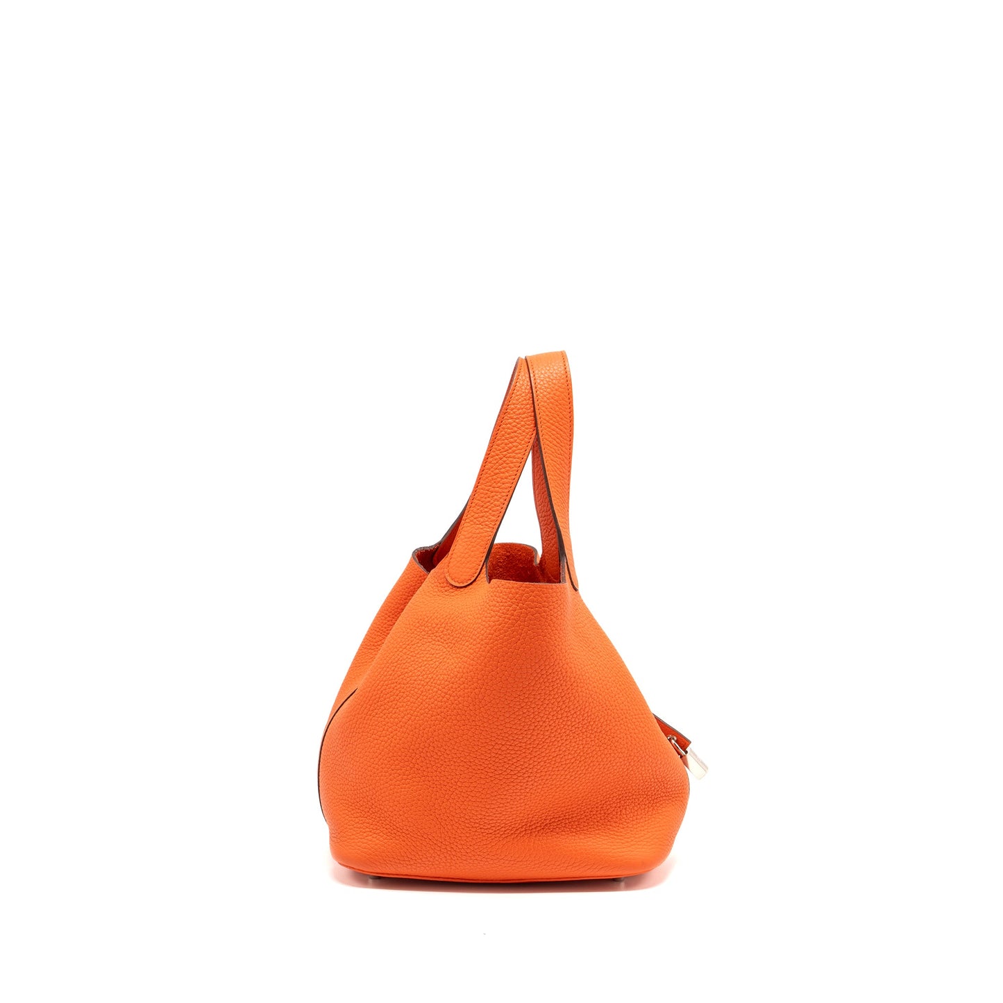 Hermes Picotin 22 Lock Bag Clemence Feu SHW Stamp A