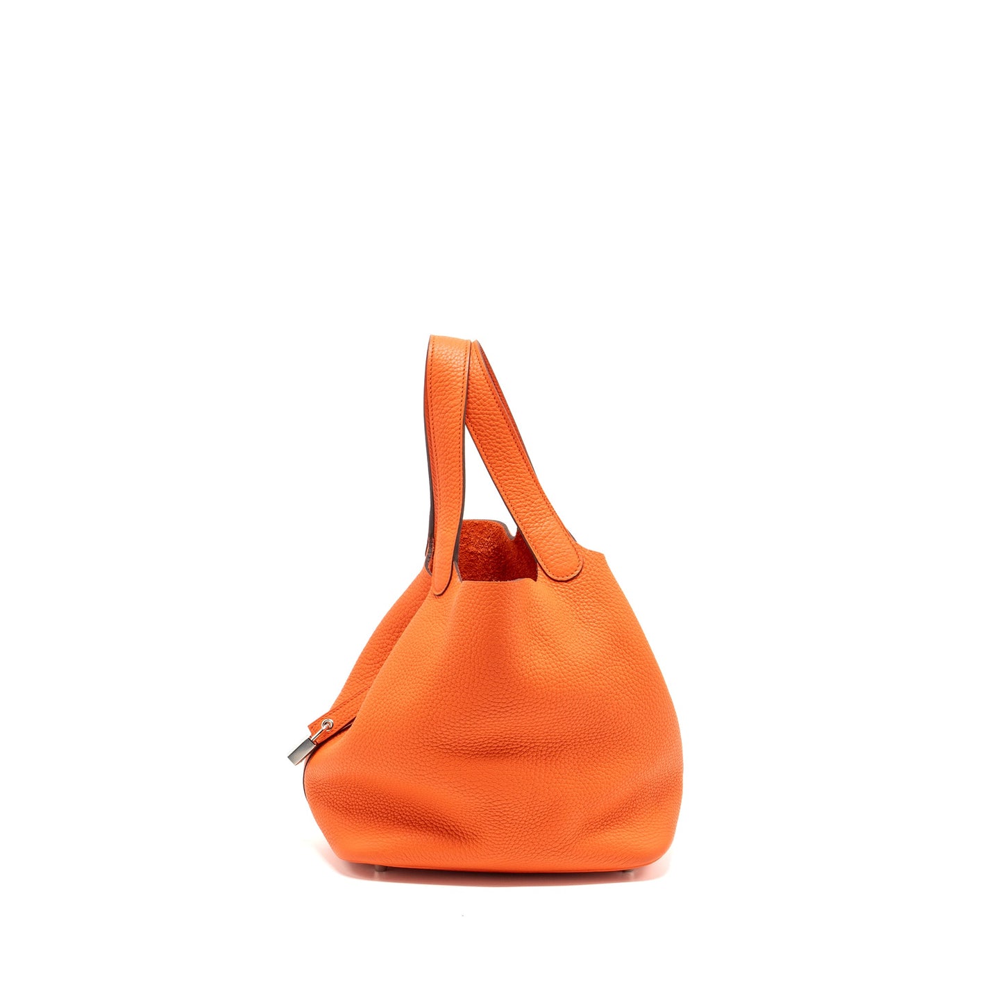 Hermes Picotin 22 Lock Bag Clemence Feu SHW Stamp A