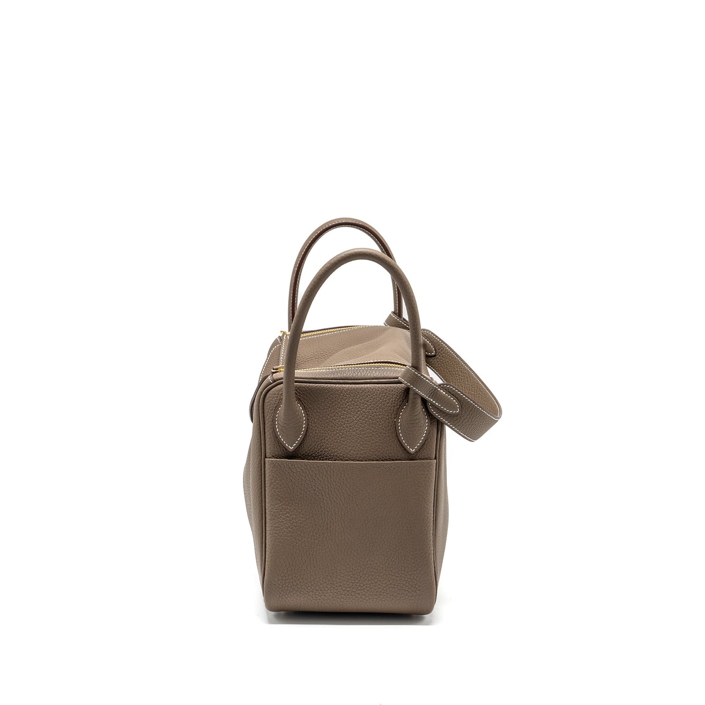Hermes Lindy 30 clemence etoupe GHW stamp Y