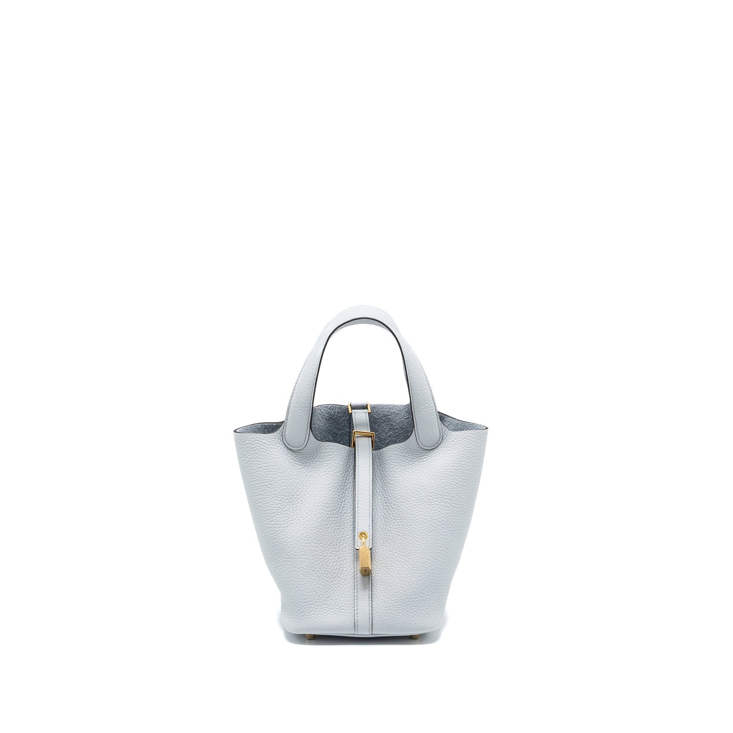 Hermes Picotin 18 Lock bag Clemence Blue Pale GHW stamp B