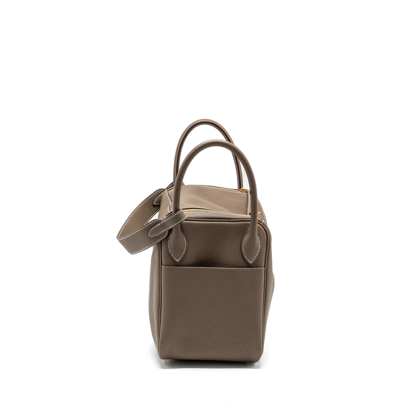 Hermes Lindy 30 clemence etoupe GHW stamp Y