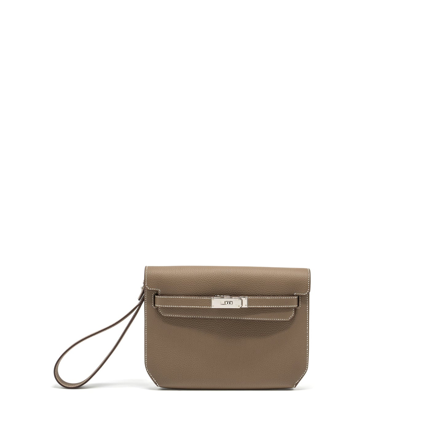 Hermes Pochette Kelly Depeches 25 Togo Etoupe SHW Stamp U