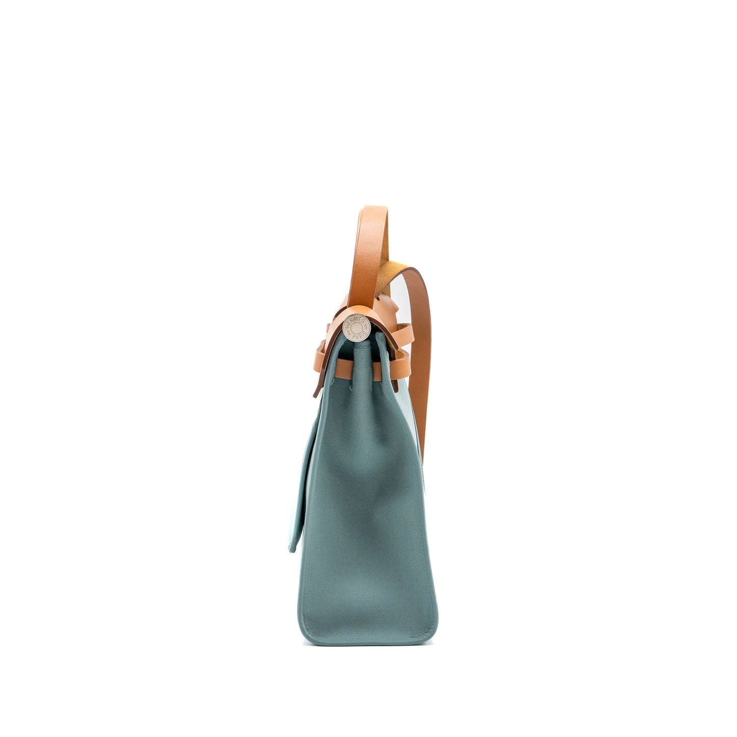 Hermes Herbag 31 Zip Bag light Blue Hunter/Canvas SHW Stamp Square R