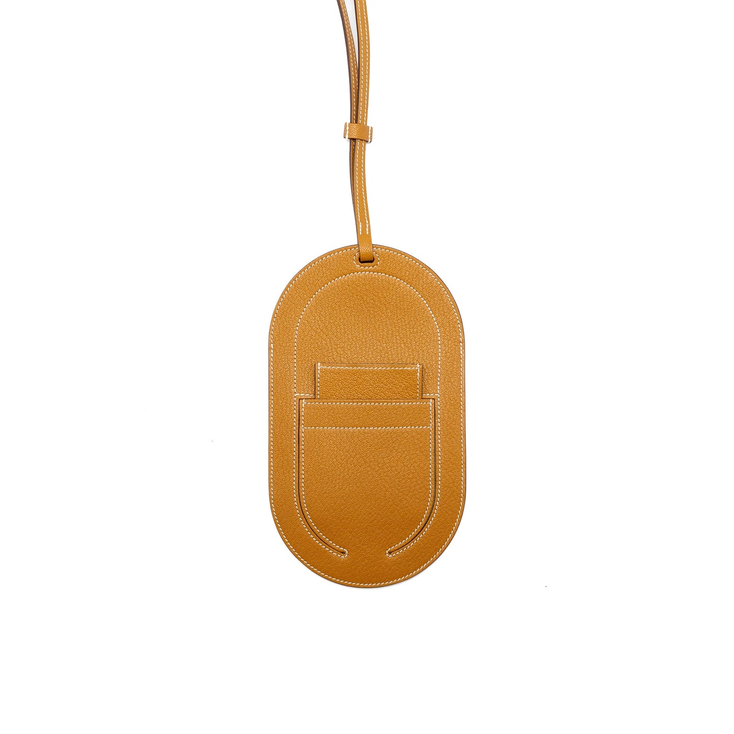 Hermes In-the-loop To Go GM Phone Case Chèvre Mysore Caramel/Vert Criquet Stamp B