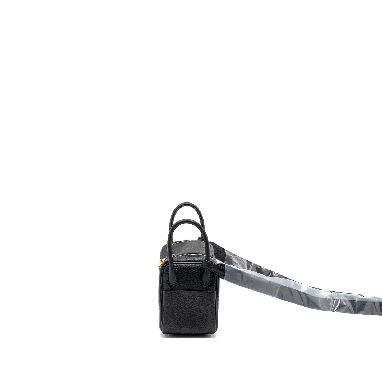 Hermes mini Lindy clemence black GHW Stamp B