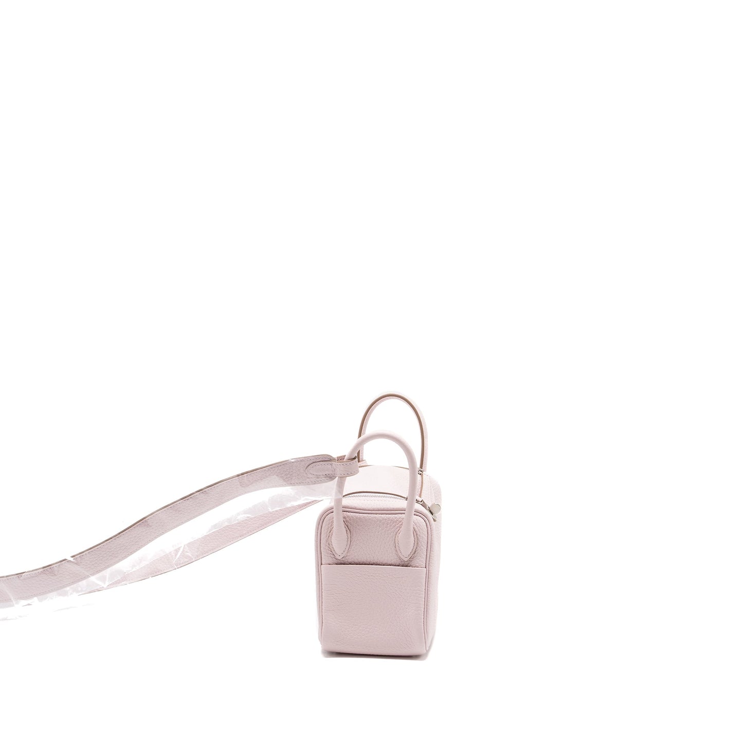 Hermes mini Lindy clemence mauve pale SHW Stamp B