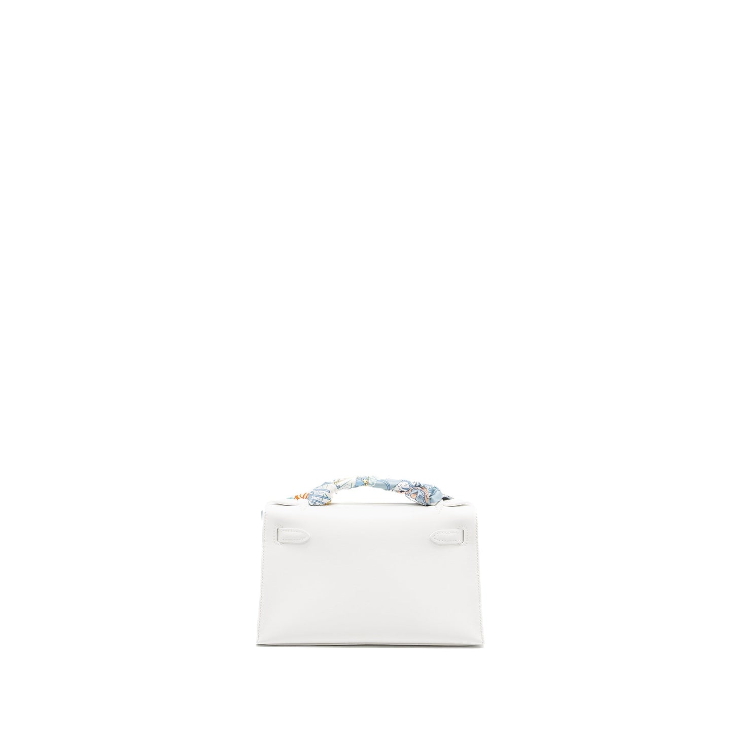 Hermes Kelly Pochette swift New White SHW stamp B