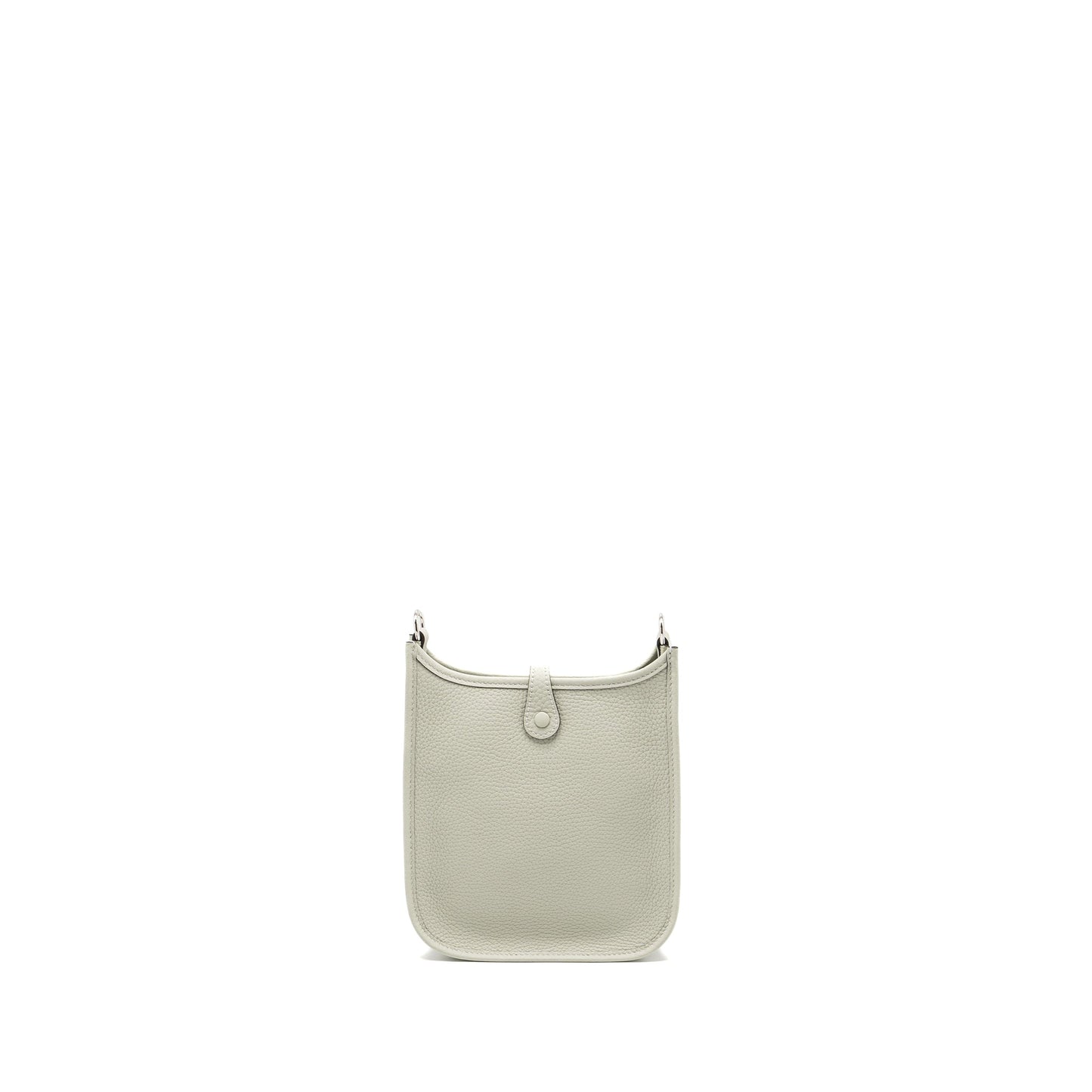 Hermes mini Evelyn Clemence Gris neve SHW Stamp B