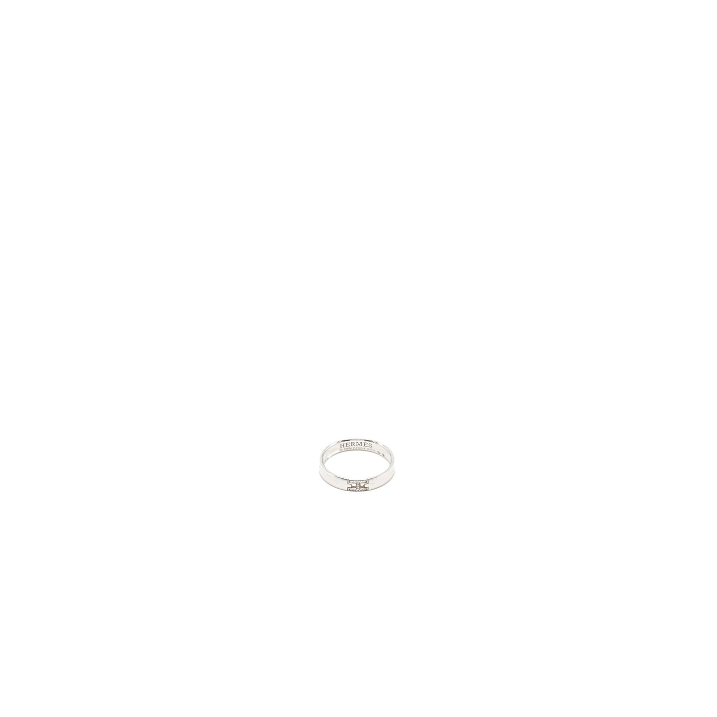 Hermes size 55 ever herakles wedding band white gold, diamonds