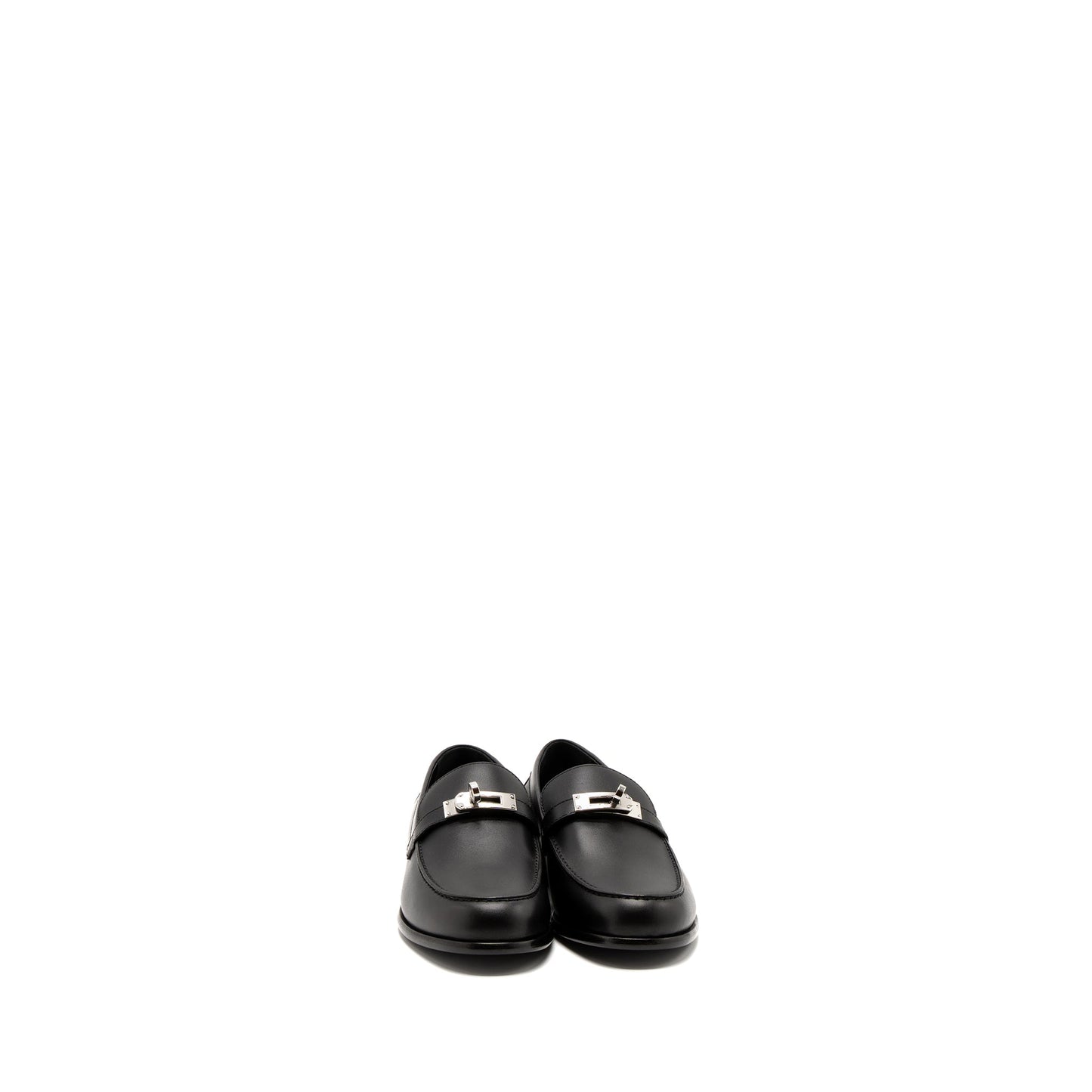 Hermes Size 37 Mocassins Destin Calfskin Black SHW