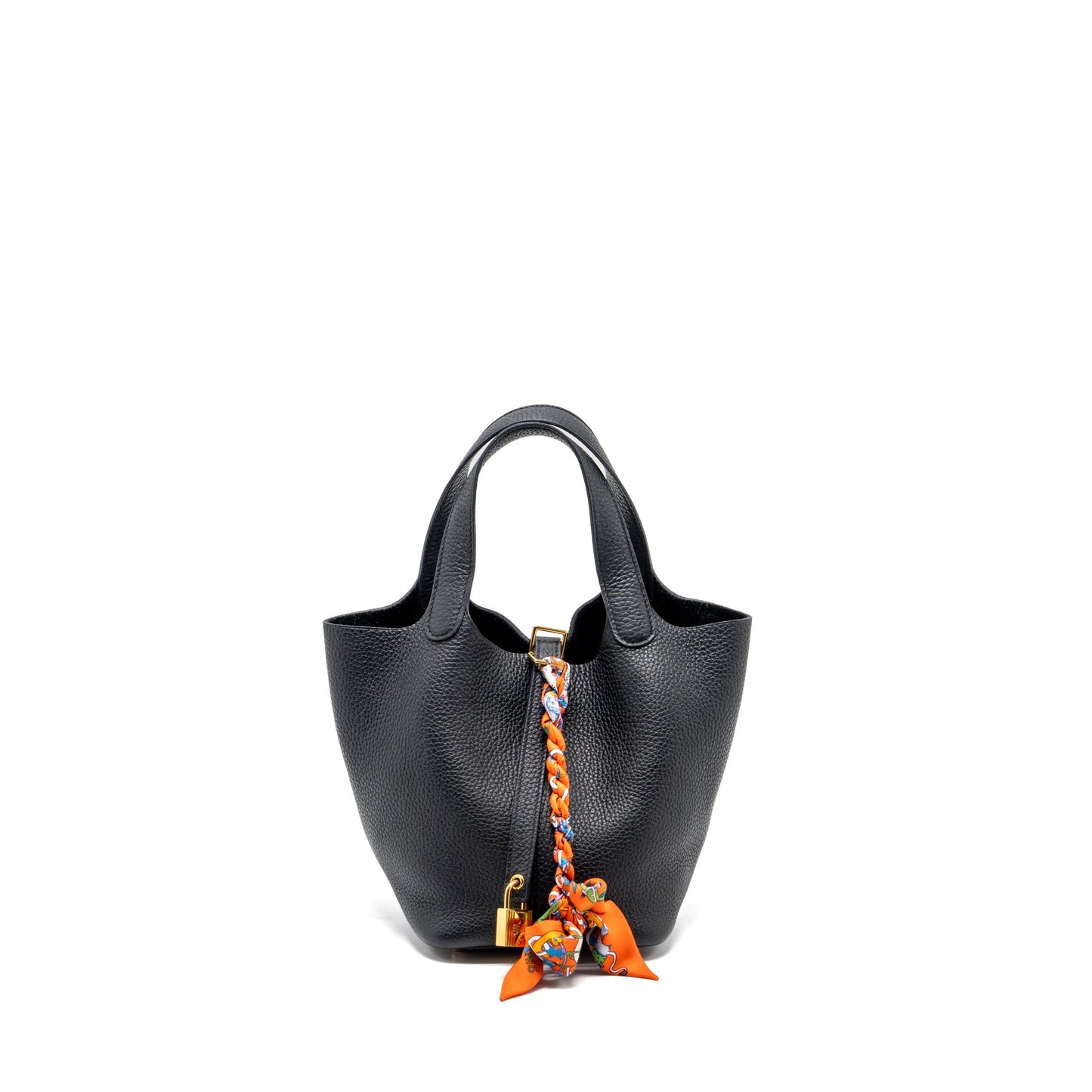 Hermes Picotin 18 Lock Bag Clemence Black GHW Stamp Y