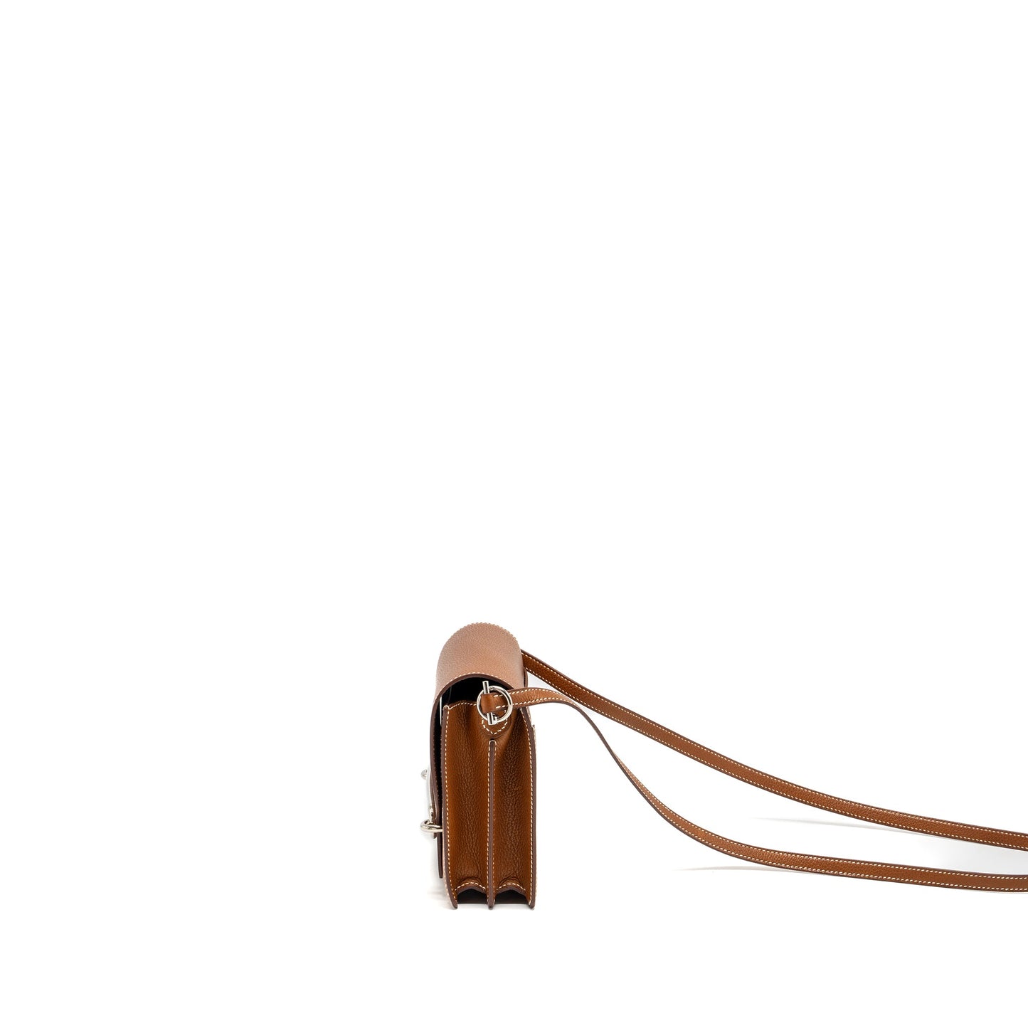 Hermes mini roulis Barenia Faubourg 34 fauve SHW stamp Y