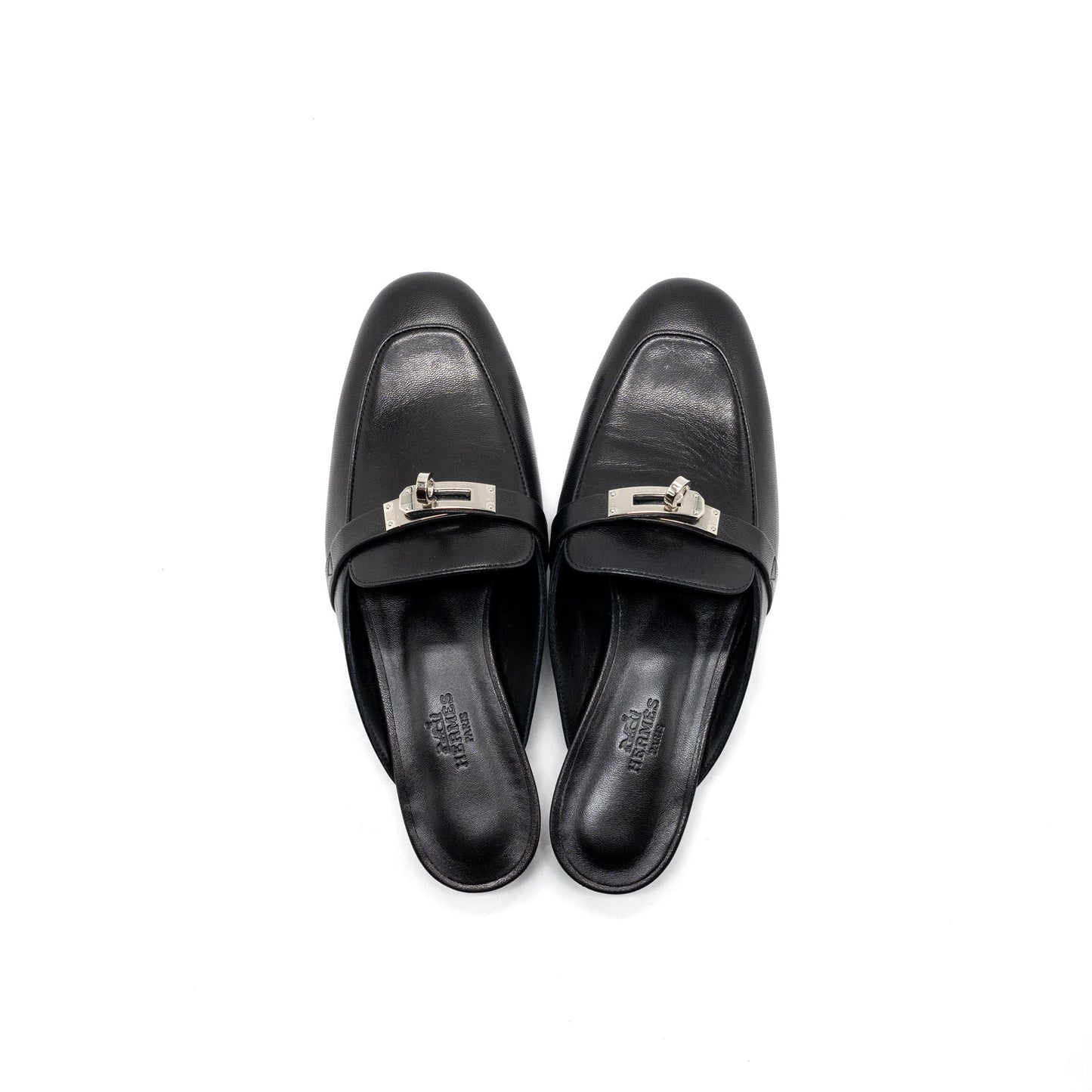 Hermes size 36 OZ mule goatskin black SHW