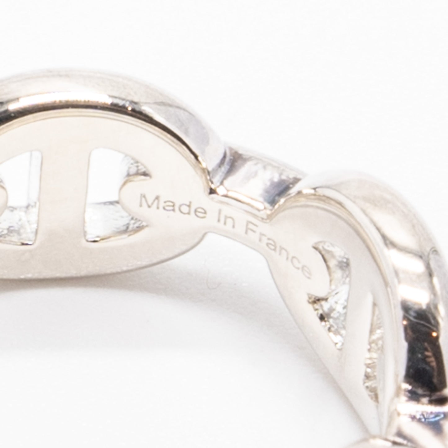 Hermes size 50 bague enchainee ring sterling silver