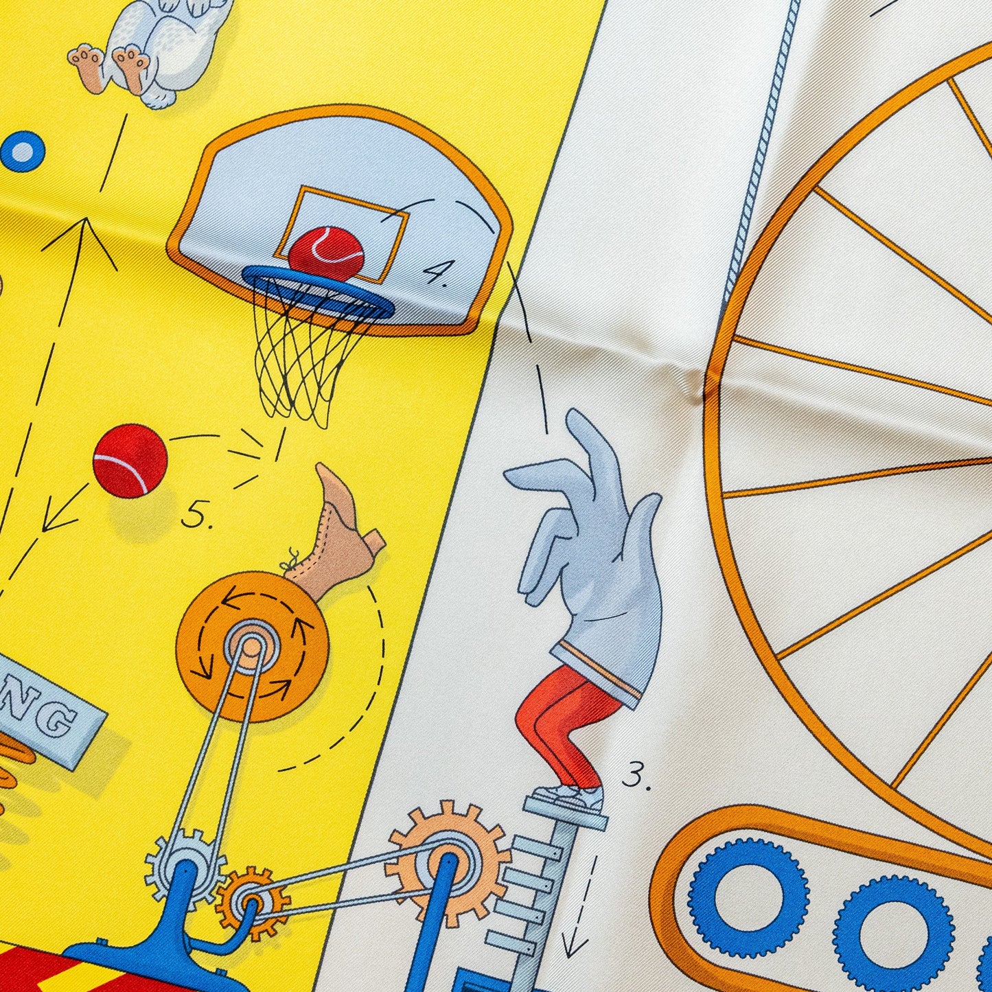 Hermes 90*90cm Silk Scarf Tea For Two Multicolour