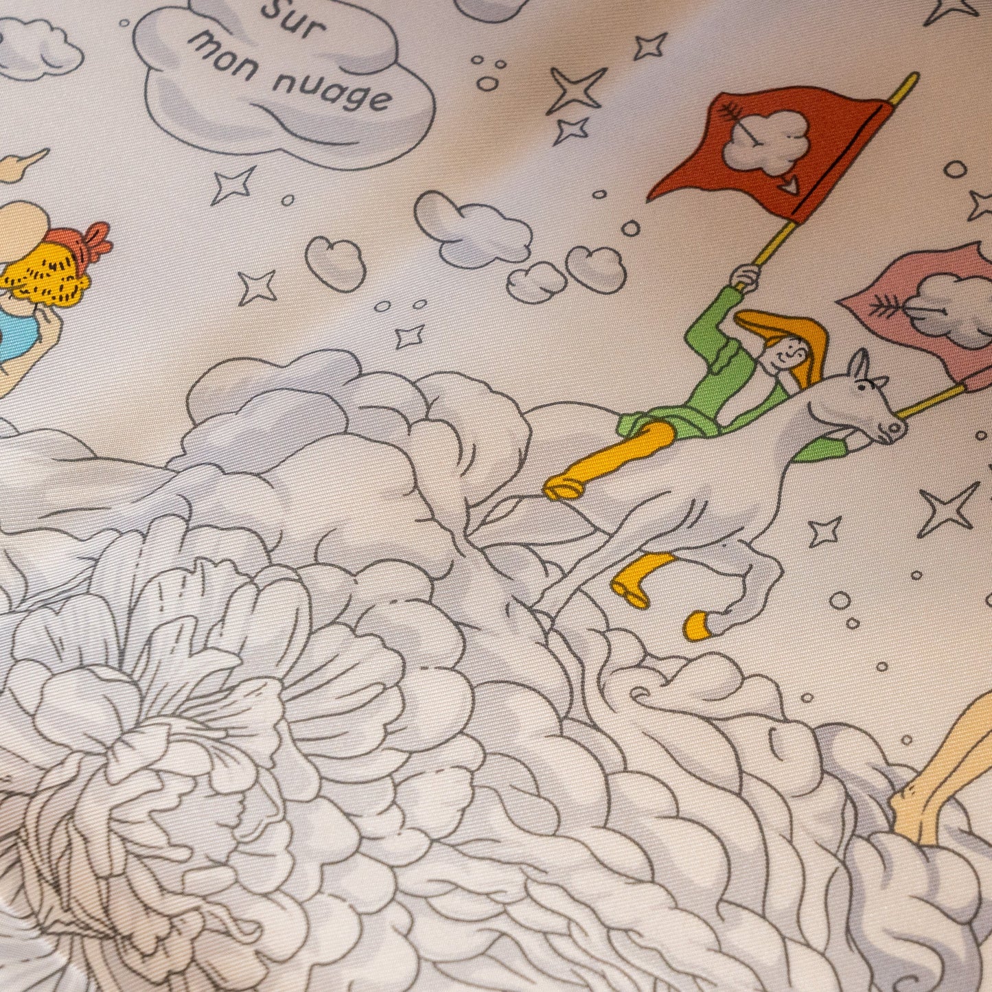 Hermes 90*90cm Scarf Silk Sur Mon Nuage Multicolour