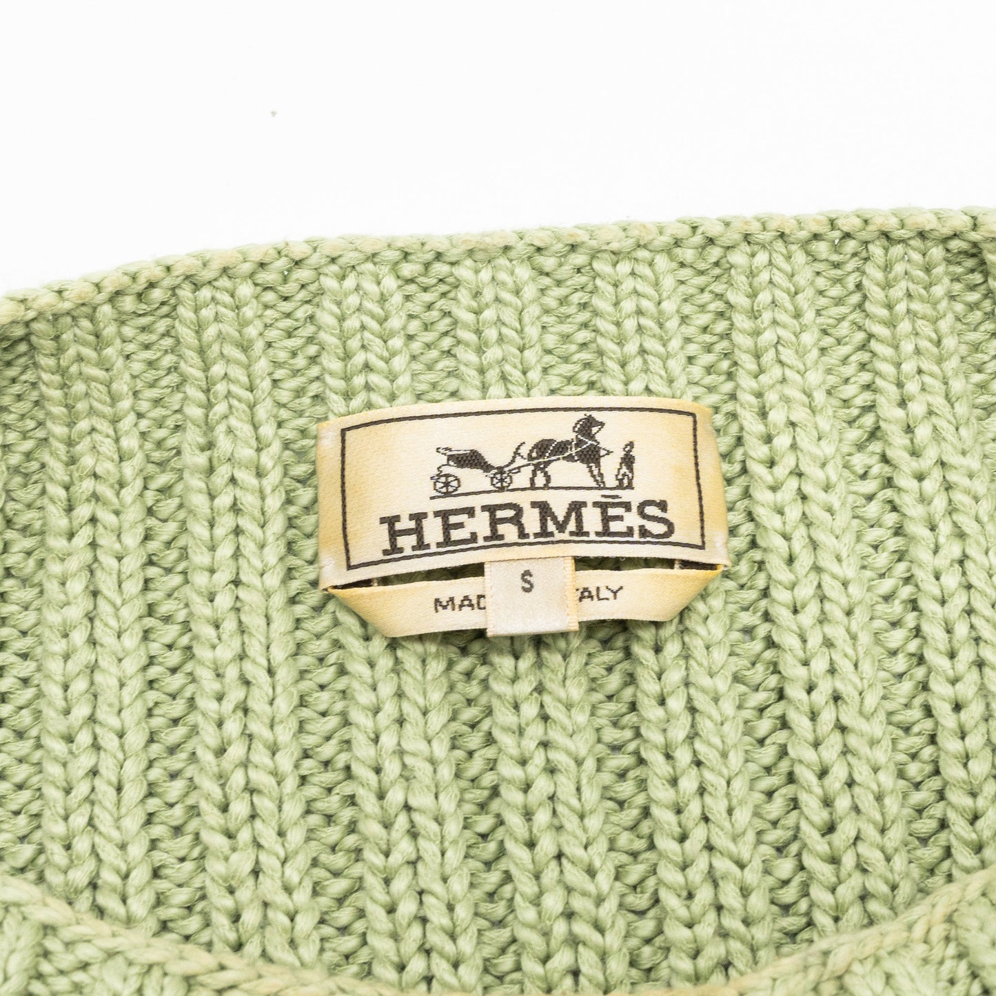 Hermes size S sweat shirt cotton green