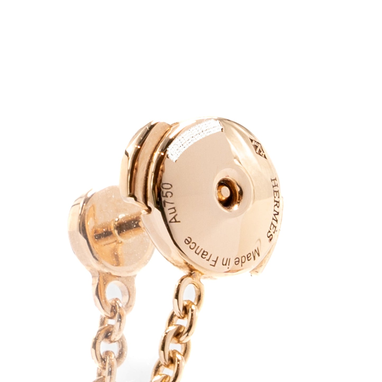 Hermes Chaine d'ancre Mini Punk earrings, very small model rose gold