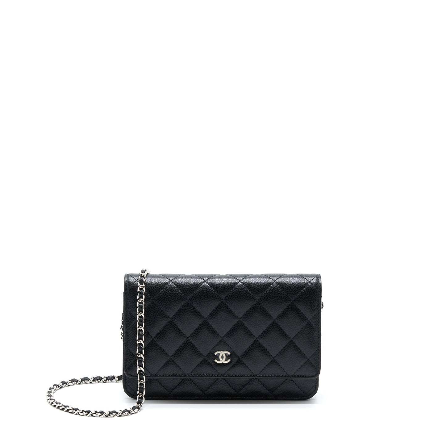 Chanel Classic Wallet On Chain Caviar Black SHW (Microchip)