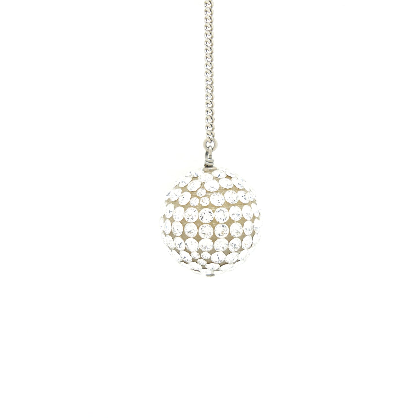 Chanel Drop Ball Crystal Earrings SHW