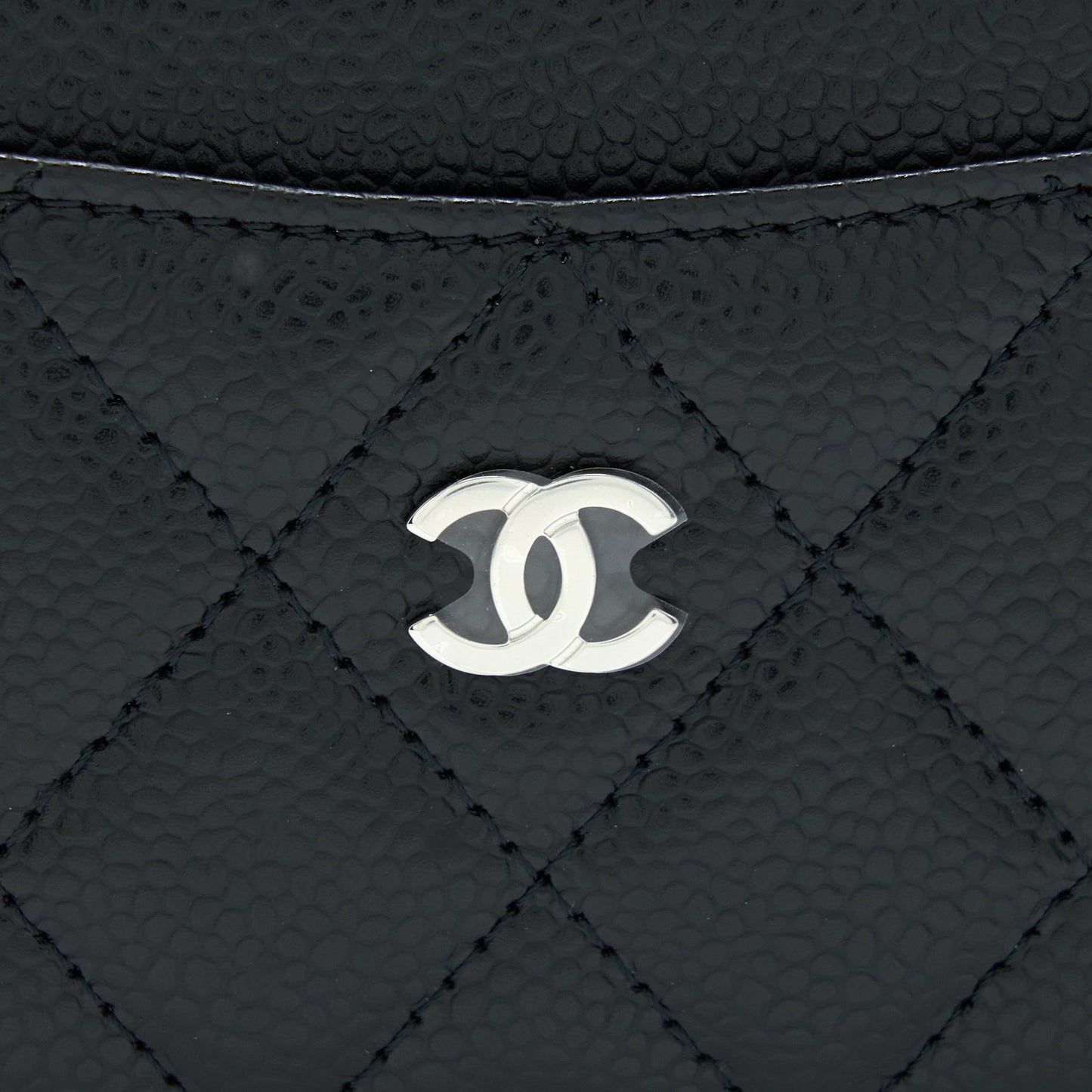 Chanel Classic Card Holder Caviar Black SHW
