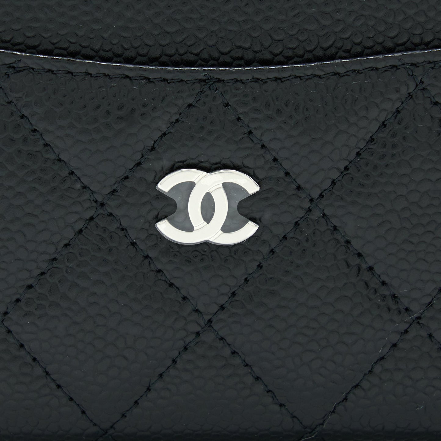 Chanel Classic Card Holder Caviar Black SHW