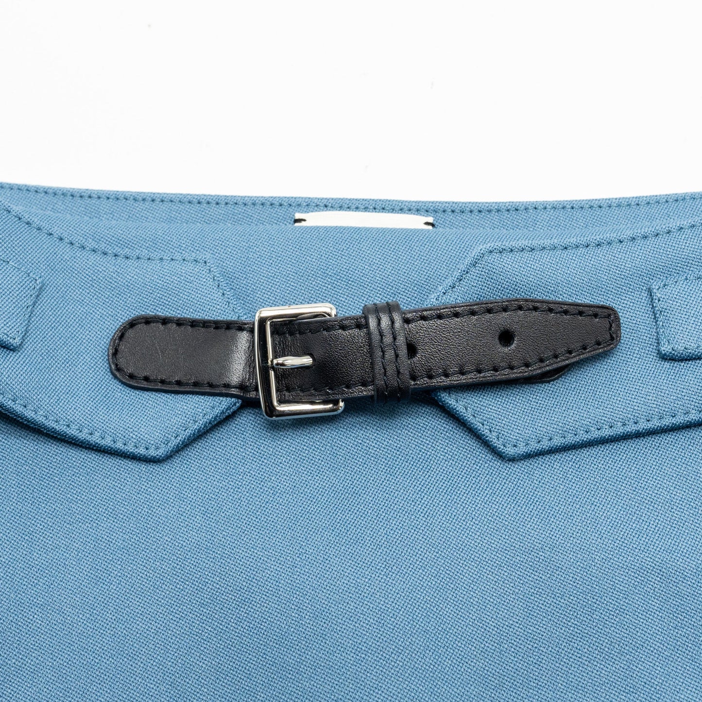 Hermes Size 34 Mini June Skirt Virgin Wool Blue Tempete