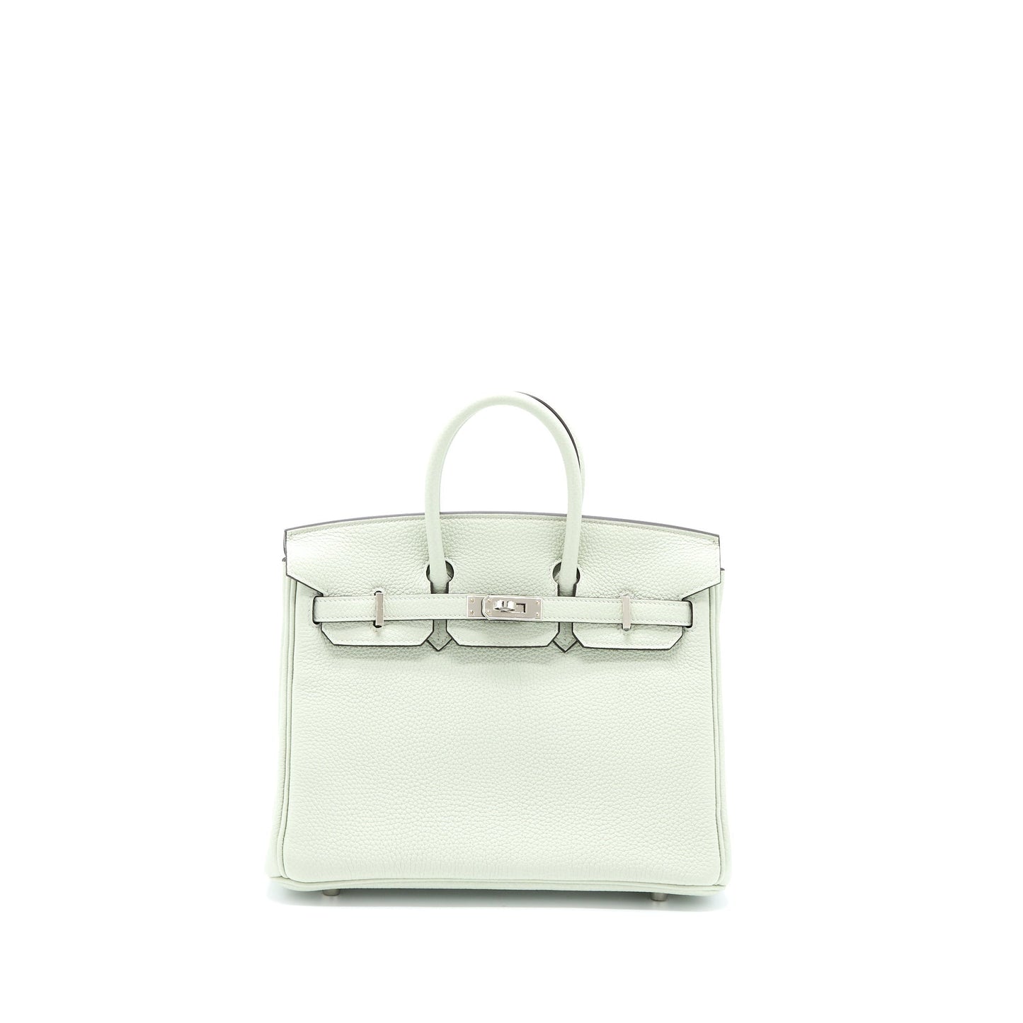 Hermes Birkin 25 Togo Gris Neve SHW Stamp B