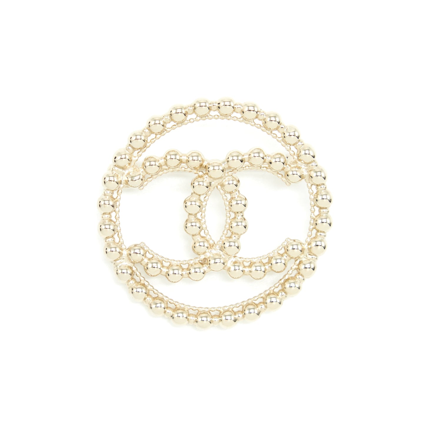 Chanel Round CC Logo Brooch LGHW