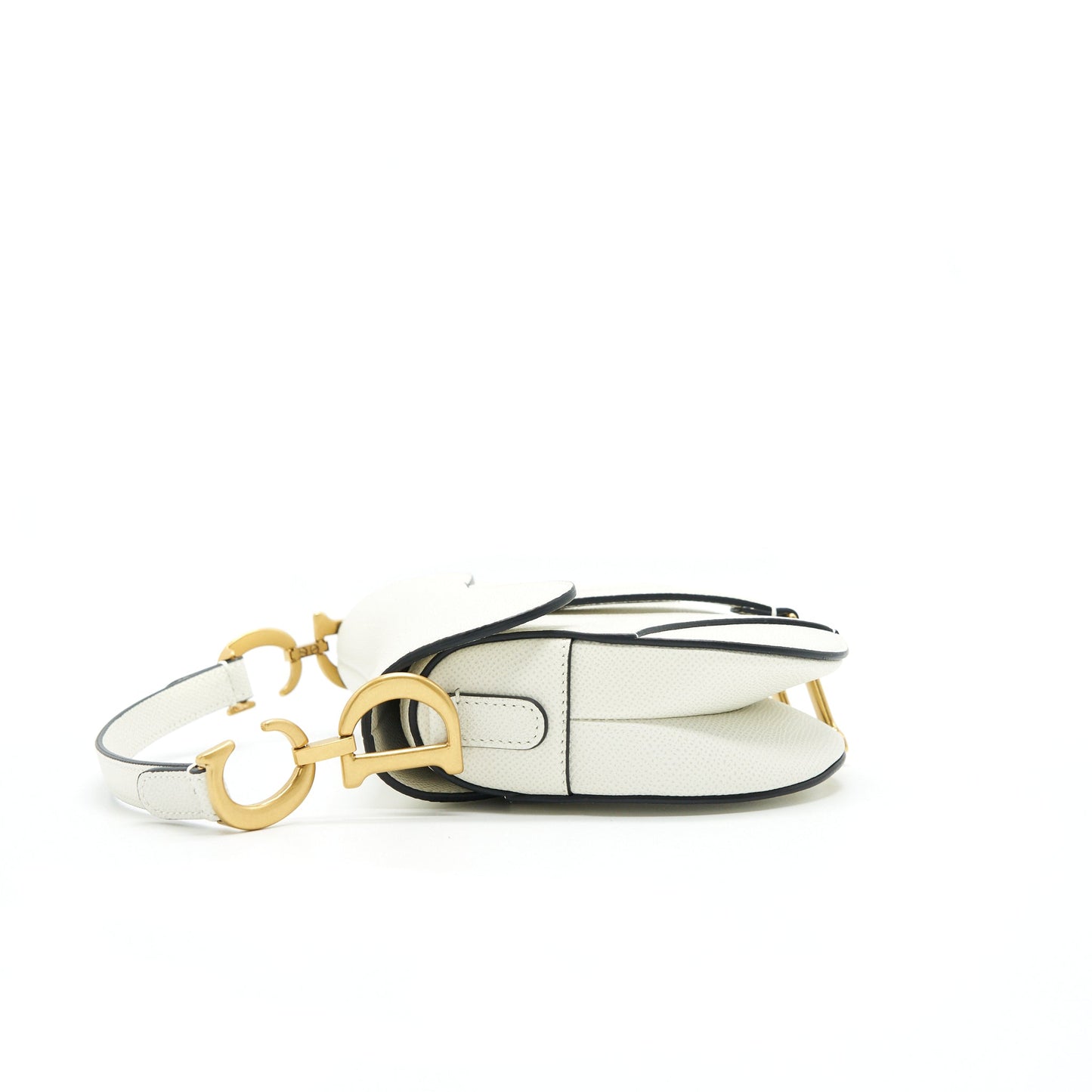 CHRISTIAN DIOR SMALL SADDLE BAG WHITE