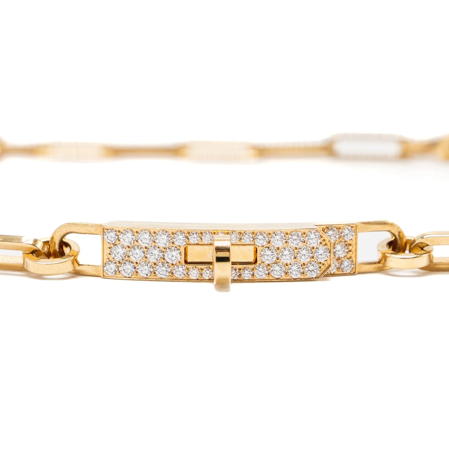 Hermes Kelly chain chocker/double bracelet Yellow gold, diamonds