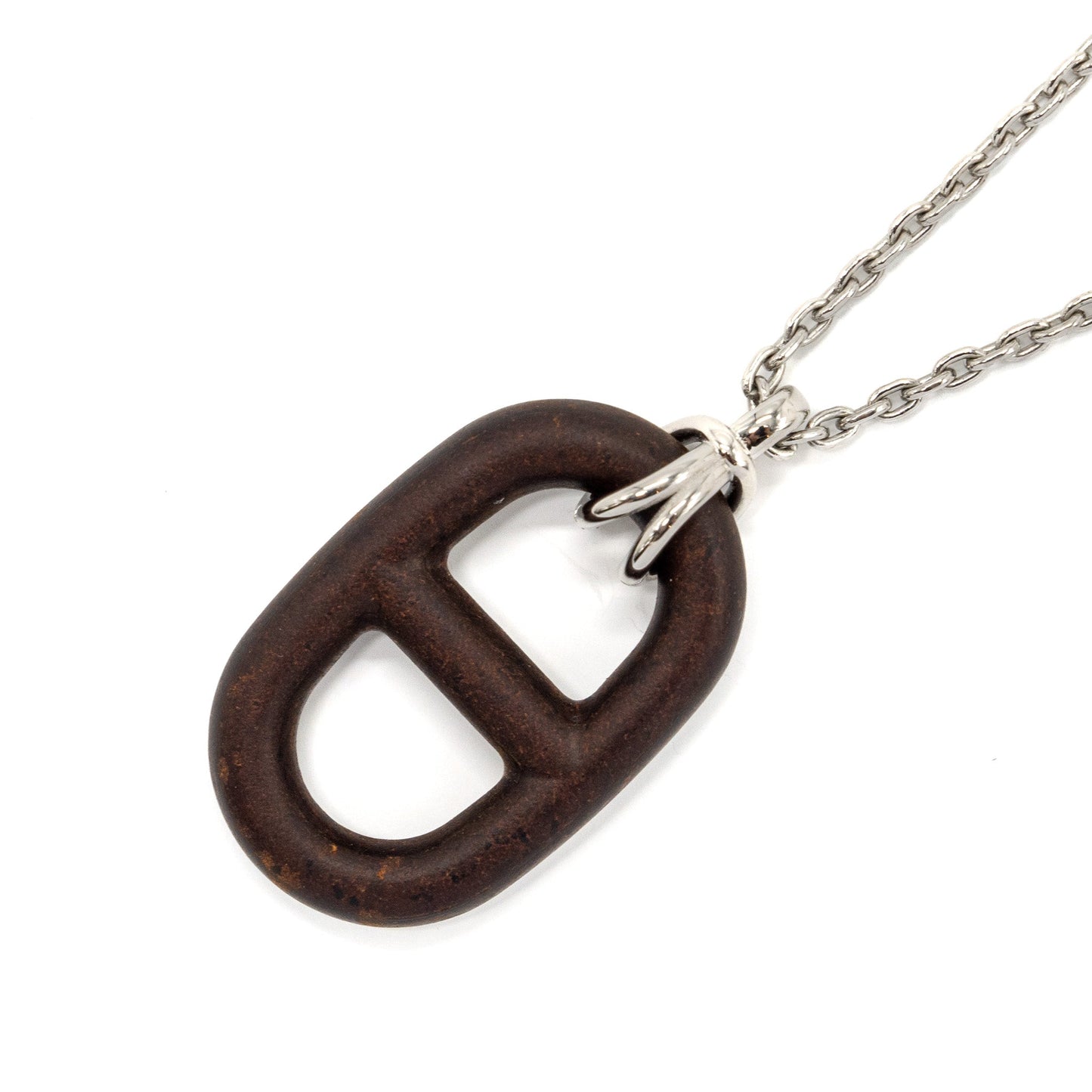 Hermes Chaine D’Ancre Vulcanium Necklace SHW