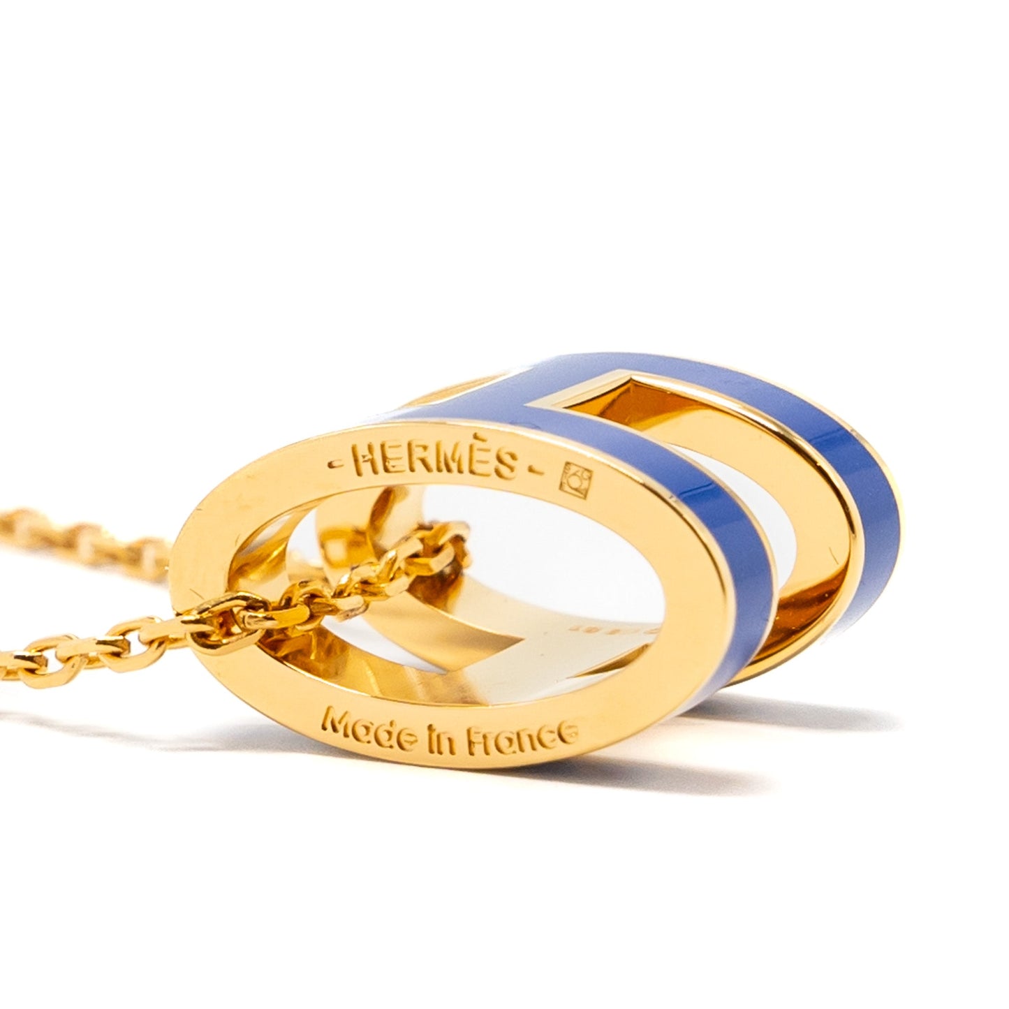 Hermes pop H pendant royal blue GHW
