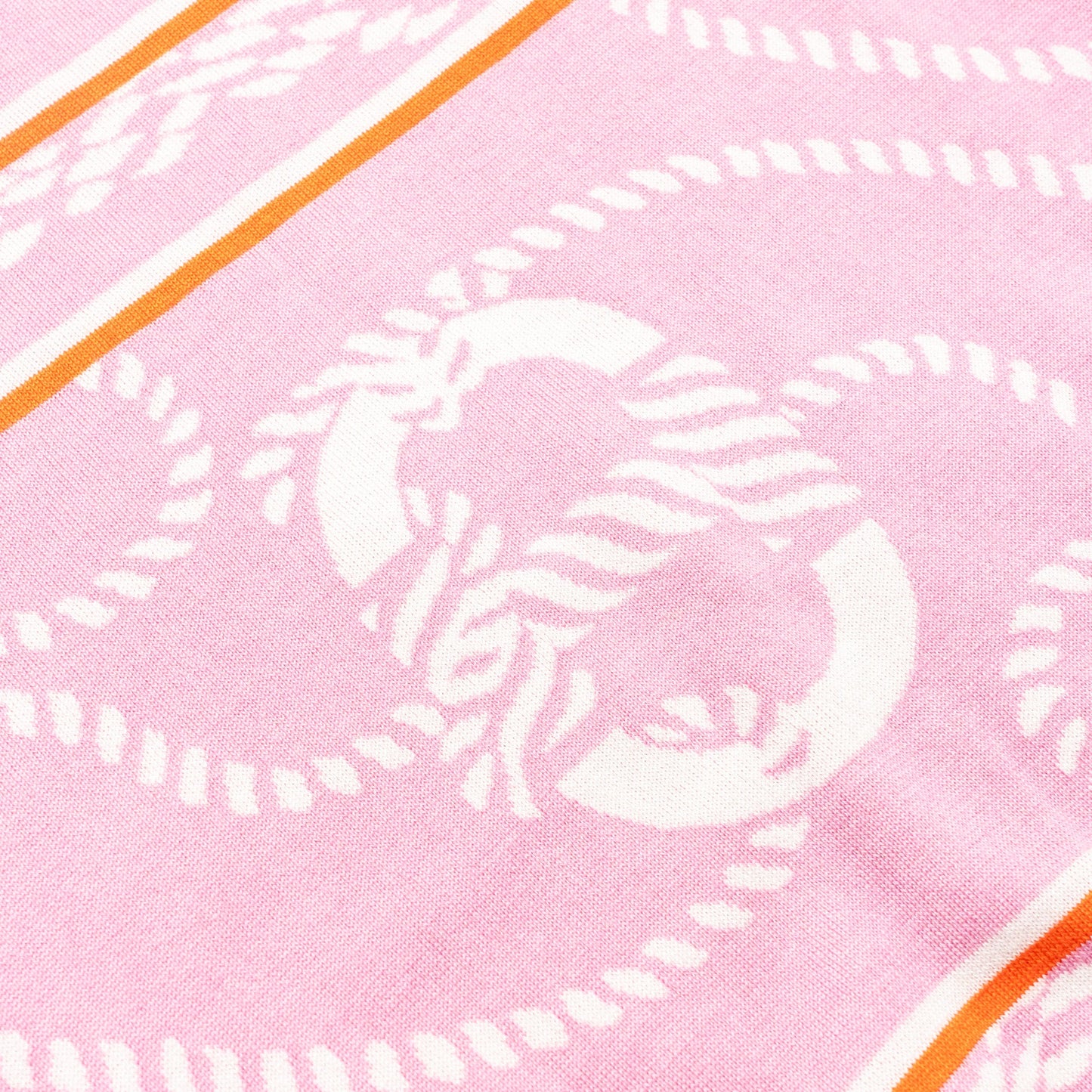 hermes size 34 short sleeve sweater cashmere / silk pink multicolour
