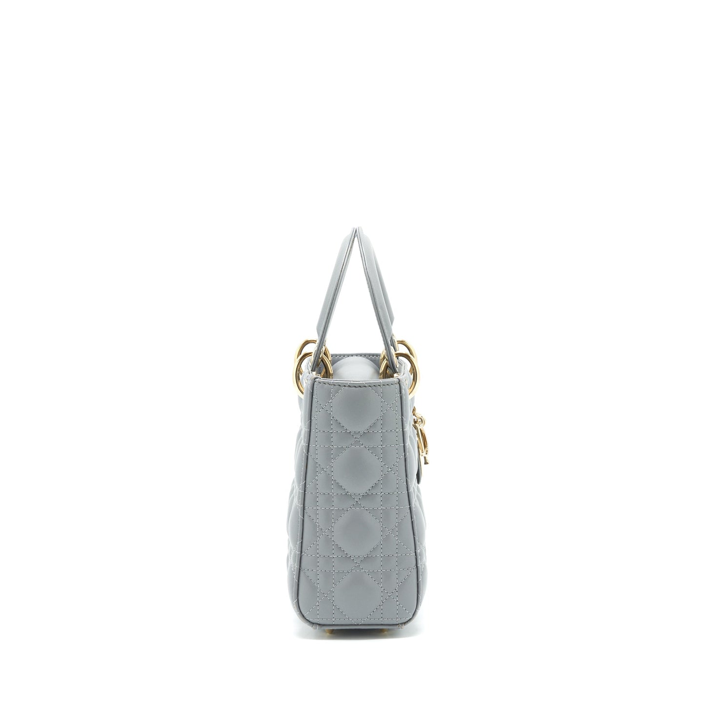 Christian Dior small Lady Dior Lambskin Grey