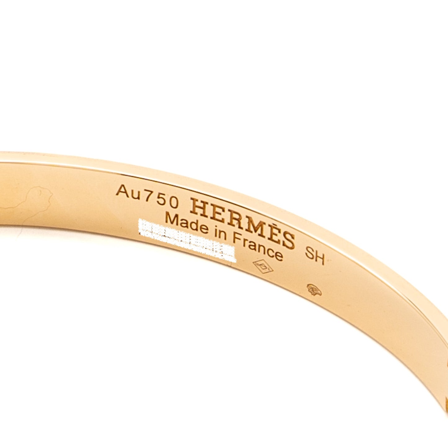 Hermes Size SH H D’Ancre bracelet, small model rose gold/diamonds