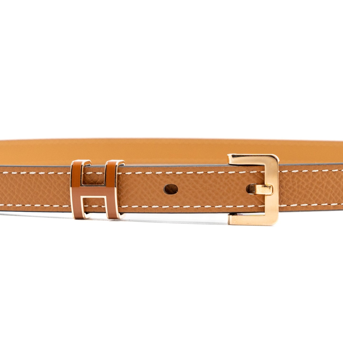 Hermes Size 75 Pop H 15 Belt Epsom Gold RGHW Stamp B