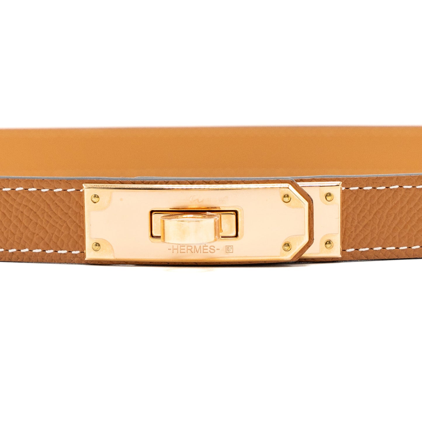Hermes Classic Kelly belt Epsom gold with RGHW stamp B