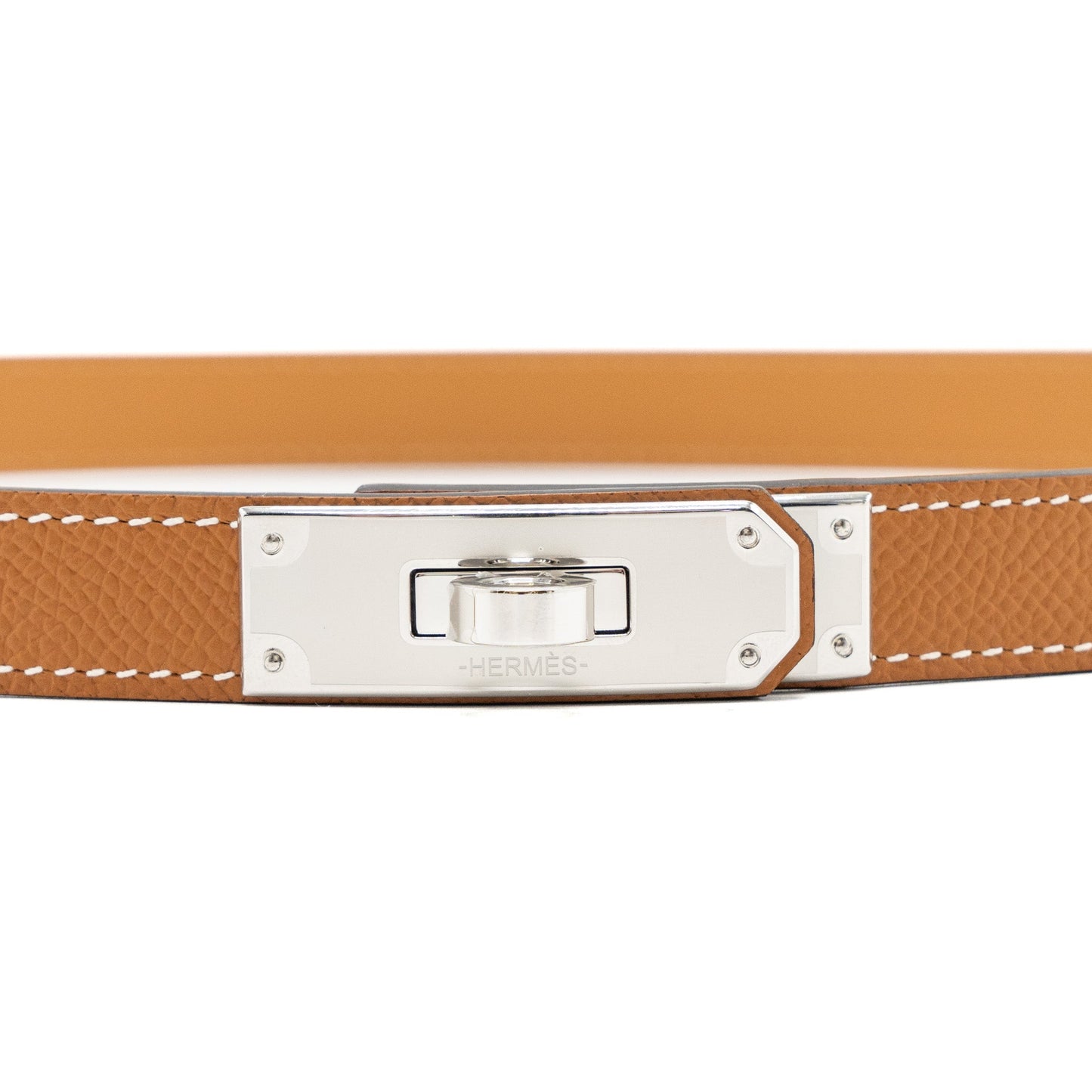 Hermes Kelly 18 Belt Epsom Gold SHW Stamp B