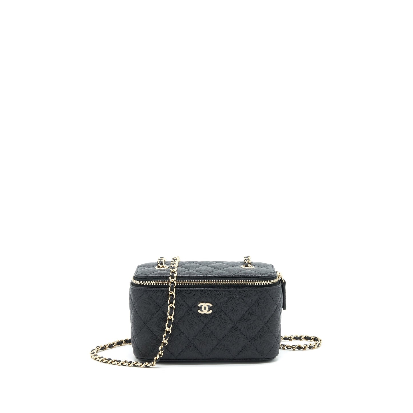 Chanel Small Long Vanity With Chain Caviar Black LGHW