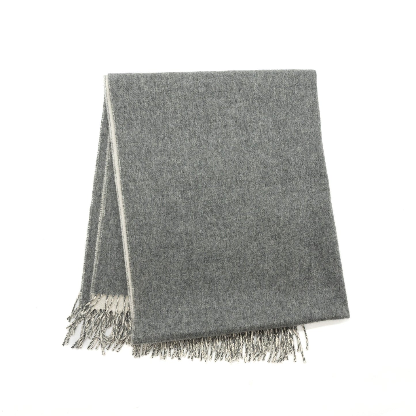 Hermes 70*175cm Double Face Scarf Cashmere Grey