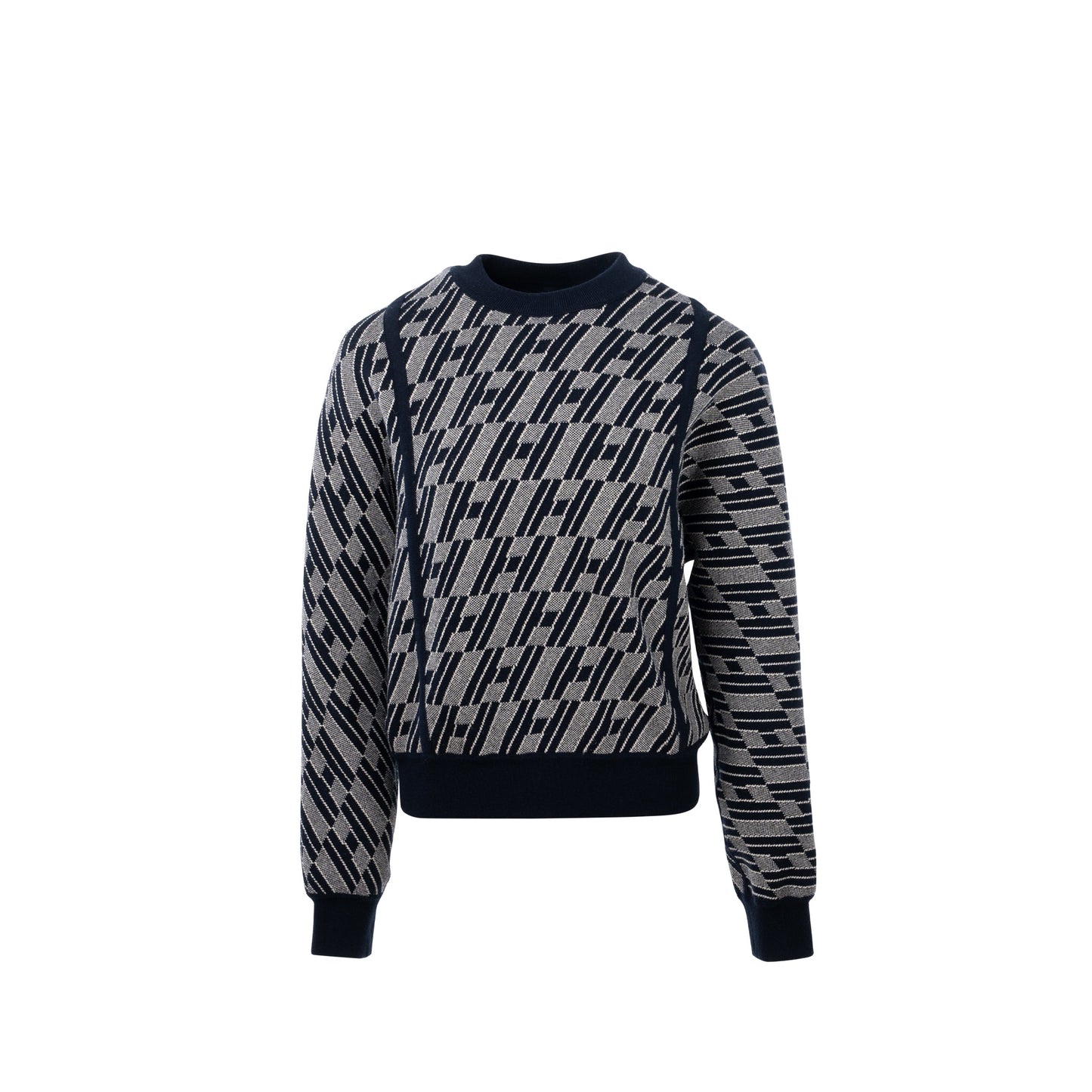 hermes size 34 reversible knitwear cashmere / cotton Navy