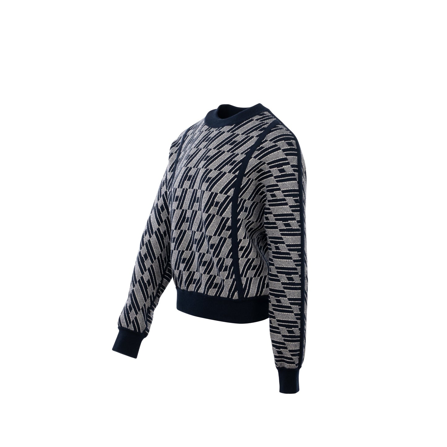 hermes size 34 reversible knitwear cashmere / cotton Navy