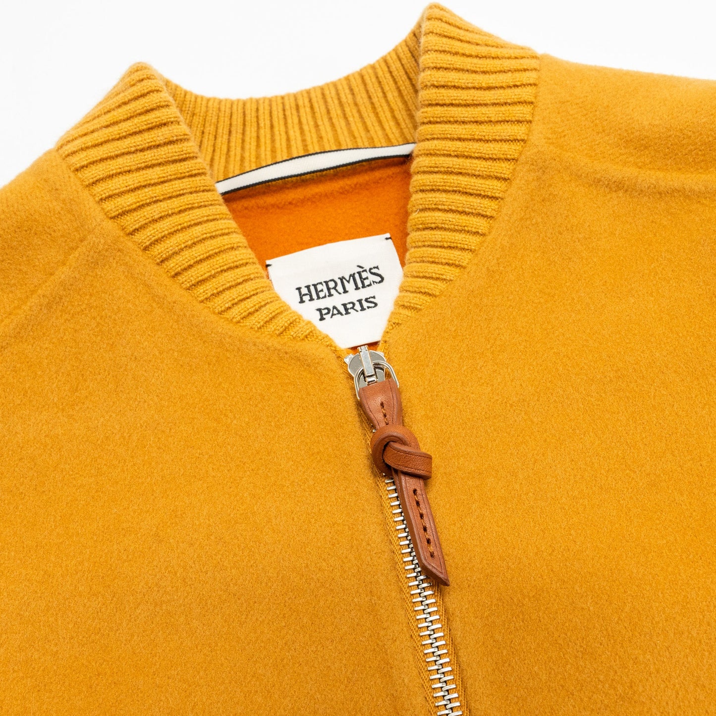 Hermes Size 38 Bombers Baby Cachemire Ocre Jaune SHW