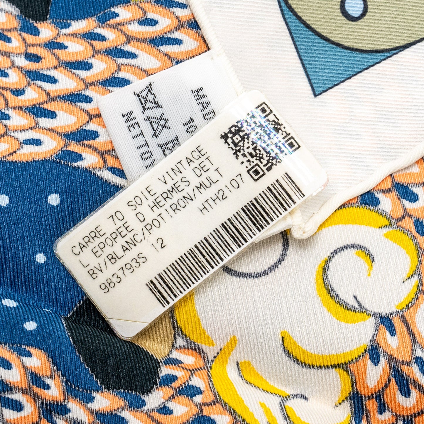 Hermes 70cm Silk Scarf Vintage L Epopee D Hermes Det Multicolour