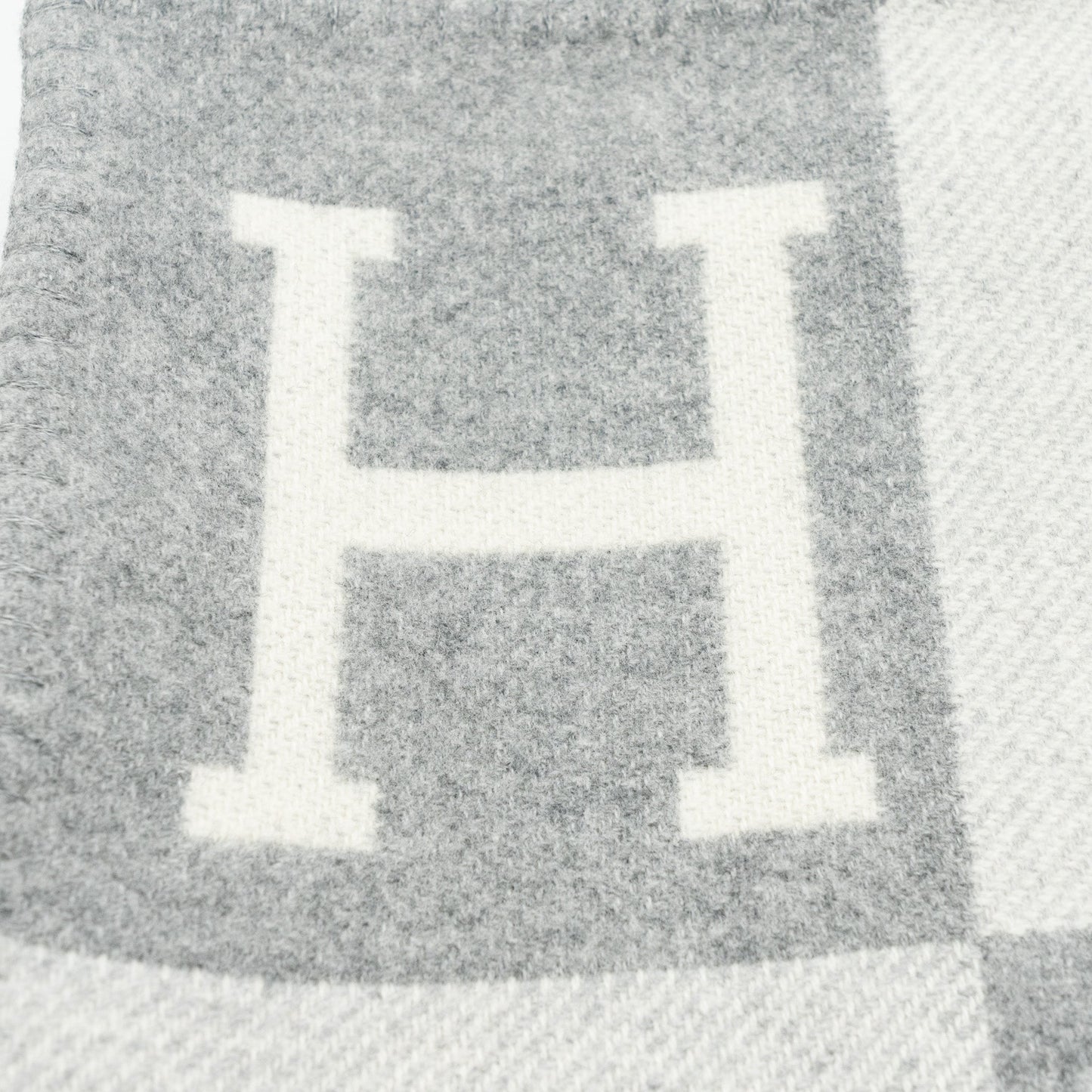 Hermes Avalon throw blanket Gris Clair
