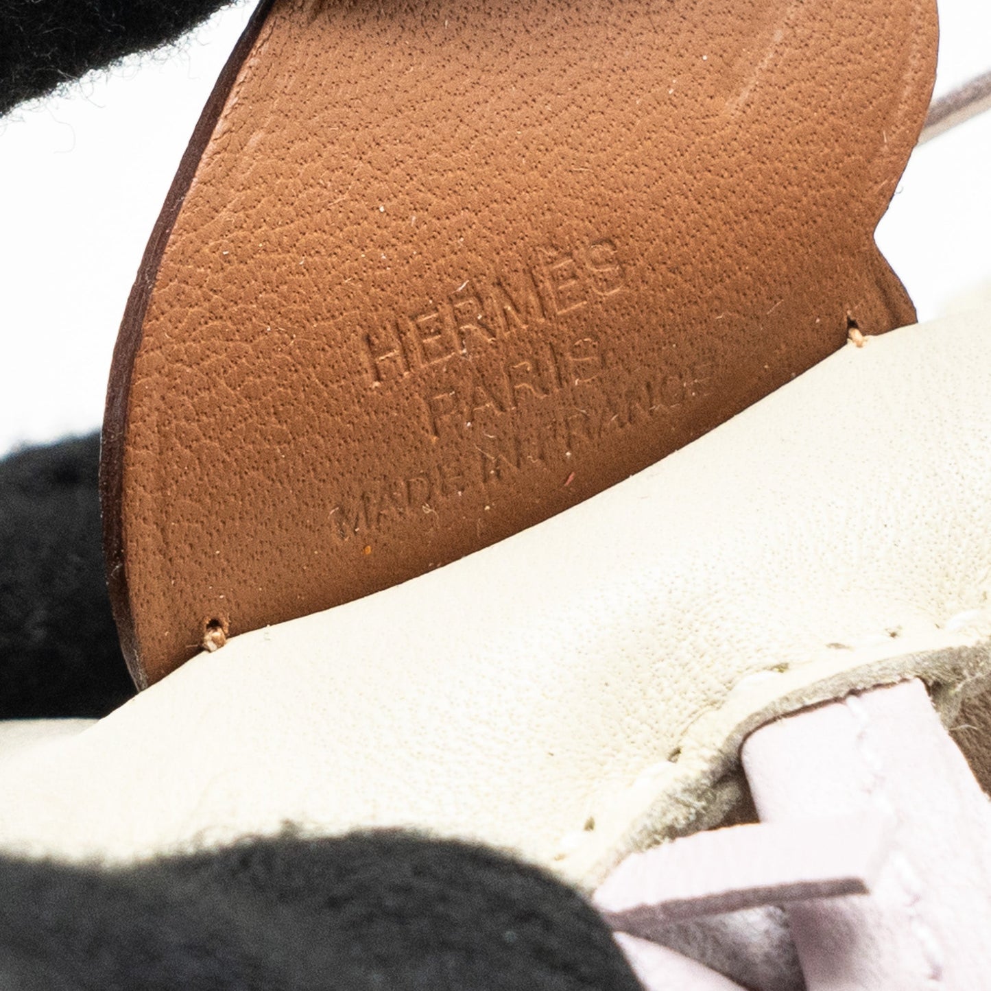Hermes Rodeo pegase pm bag charm craie / mauve pale / gold stamp U