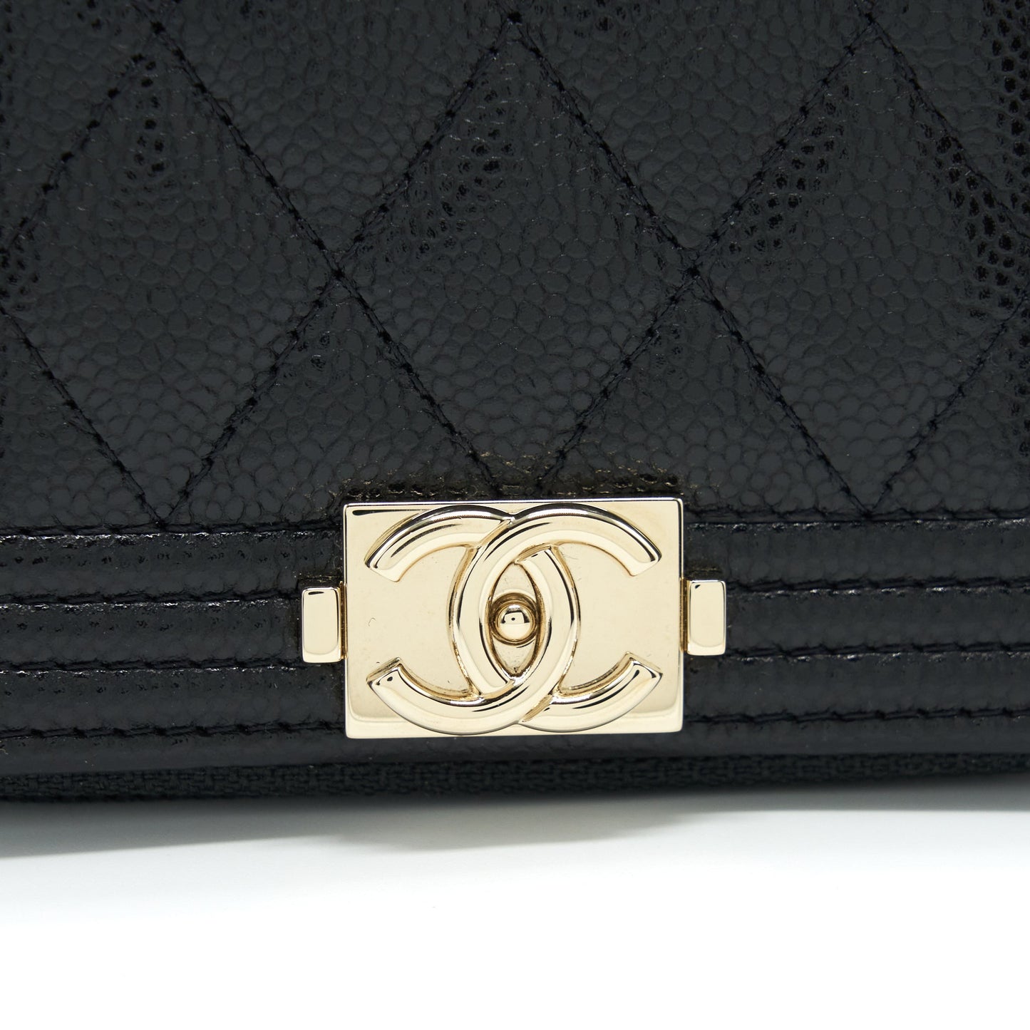 Chanel Classic Boy Zip Cardholder Caviar Black LGHW