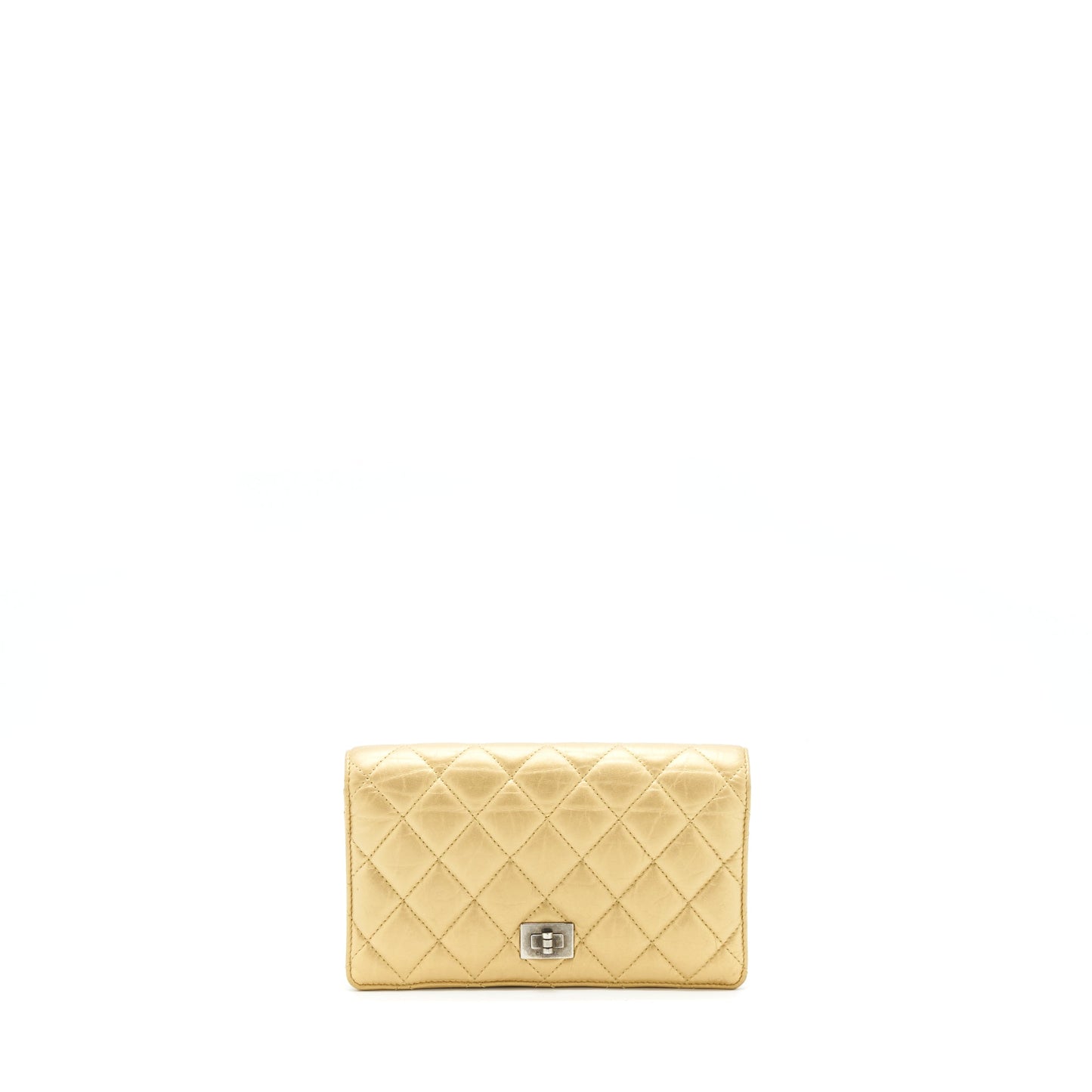 Chanel Quilted 2.55 Wallet Calfskin Gold Ruthenium Sliver Hardware