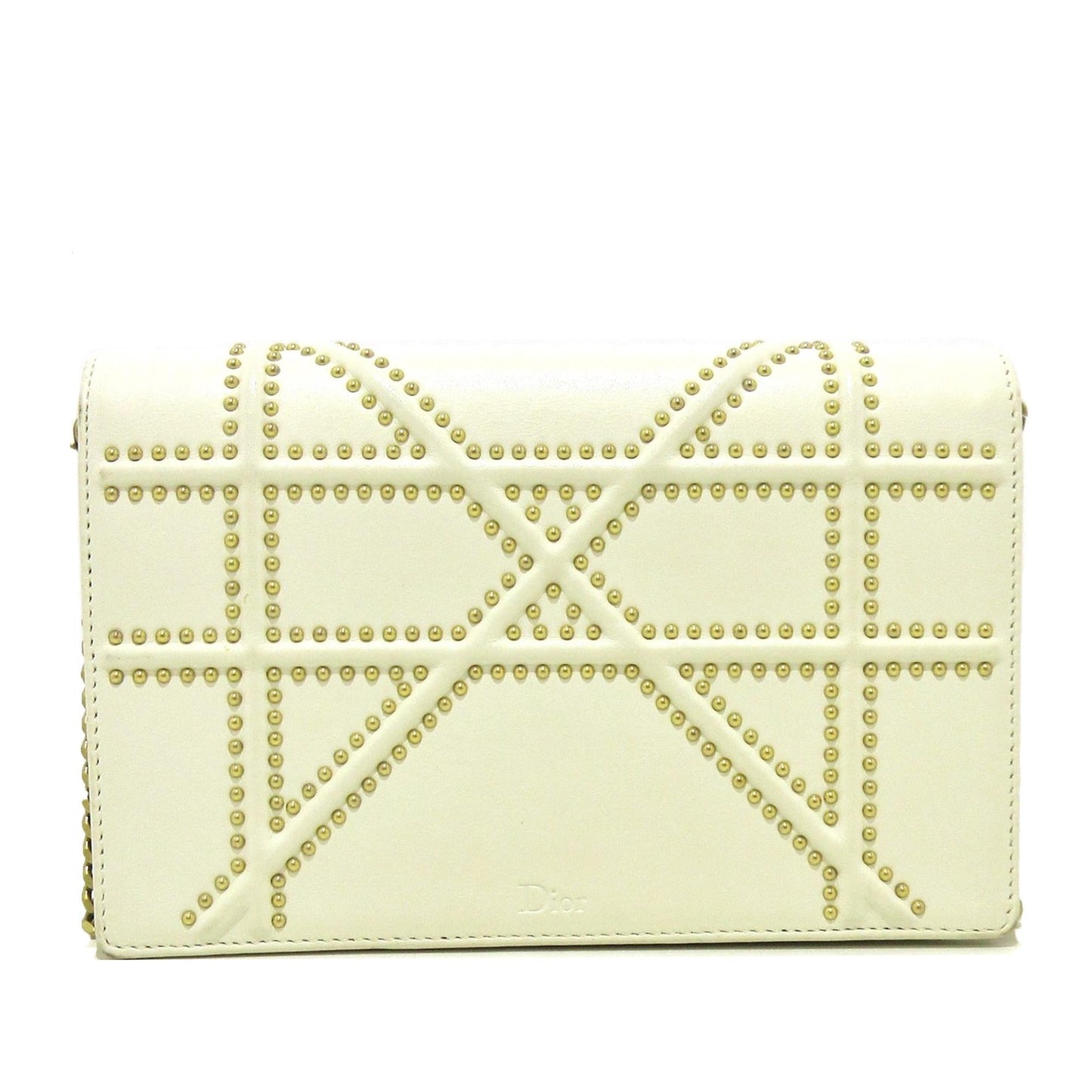 Dior Calfskin Studded Diorama Wallet on Chain (SHG-nJ2Okp)